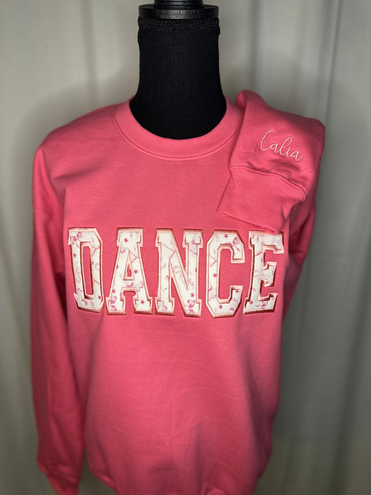 Dance Appliqué Embroidered Crewneck