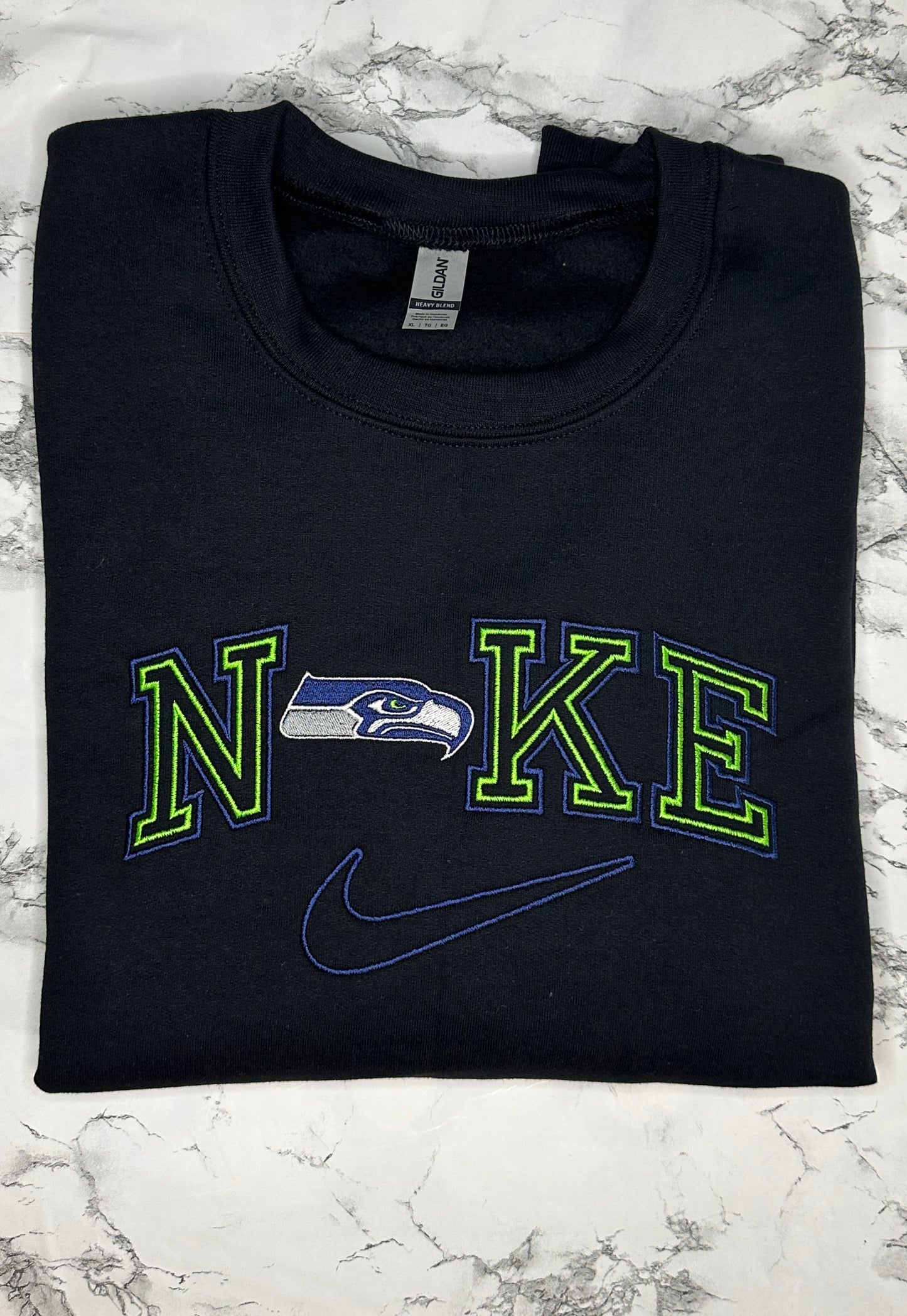 Seahawks Embroidered Crewneck