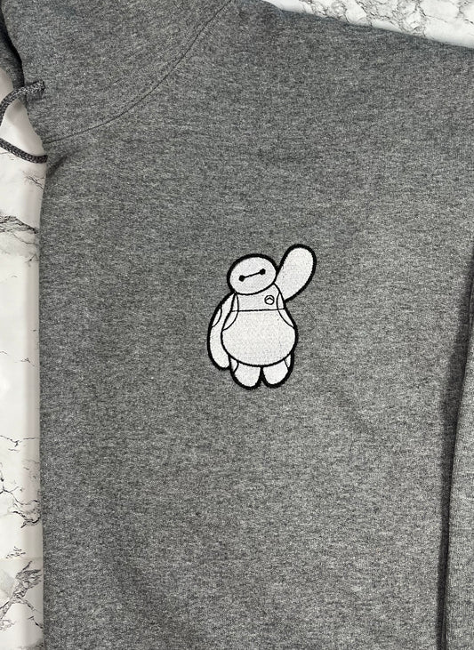Pocket Size Baymax Embroidered Crewneck