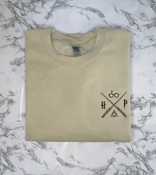 Pocket Size Harry Potter Embroidered Crewneck